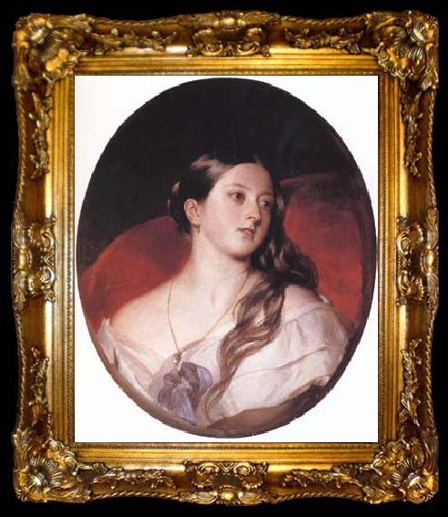 framed  Franz Xaver Winterhalter Queen Victoria (mk25), Ta009-2